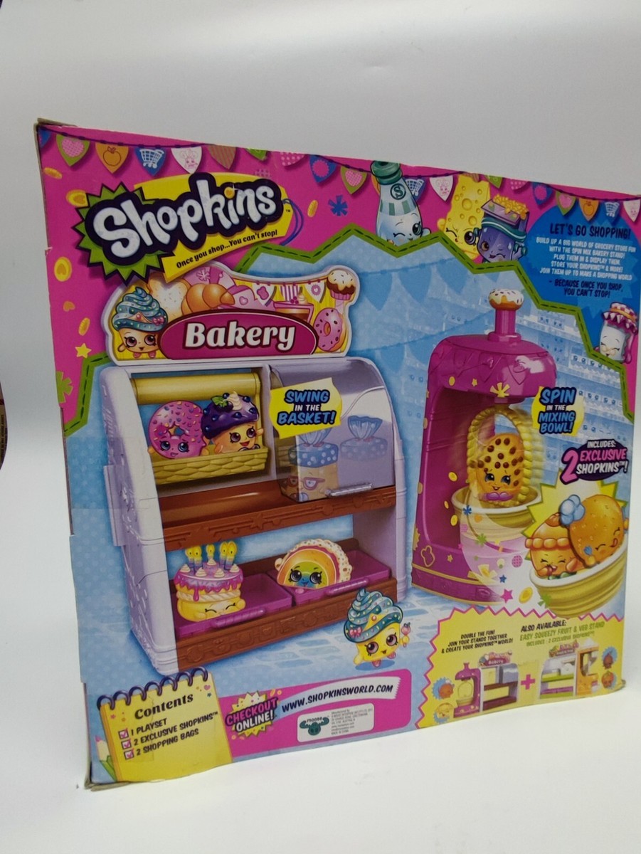 Shopkins Spin Mix Bakery Stand Playset With 2 Exclusive