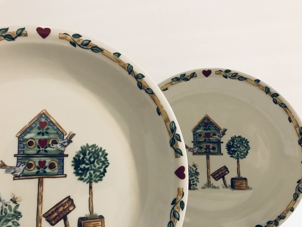 Thomson Pottery Dishes 6 Thompson Pottery BIRDHOUSE Side Plates Salad