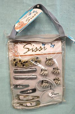 U PICK SET Women Girl HAIR Ponytailer Elastic Accessories CLIPS Blue Pink GOLD 