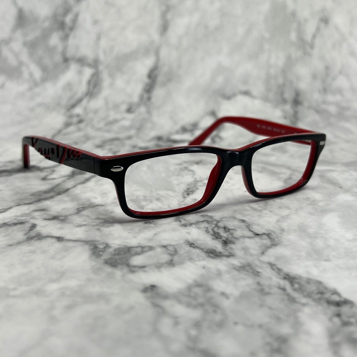 Ray-Ban RB1535 3573 Eyeglasses Rectangular Black Red Kids  display picture 1