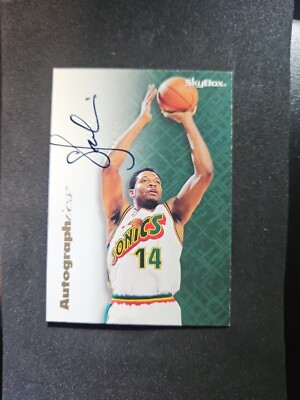 1996-97 Skybox Autographics | Sam Perkins | Seattle Supersonics 