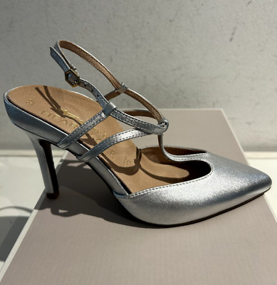 Tamaris, High-Heels, Leder, Silber, Heart&Sole Serie, UVP 79,95
