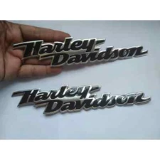 Brand New 2 pcs Harley Davidson Tank Emblem Softail Roadking Sportster Dyna USA
