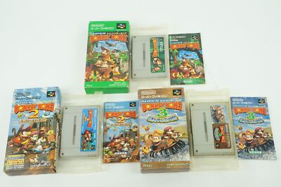 Super Donkey Kong 1 2 3 SNES Nintendo Super Famicom Box From Japan