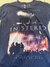 DEATH BY ZERO DBZ "IN STEREO." Australia Melbourne  NAVY Shirt - Mens LARGE