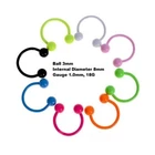 Pack Of 8 Neon Horseshoe Barbell Labret Stainless Steel Choose Piercing Ear