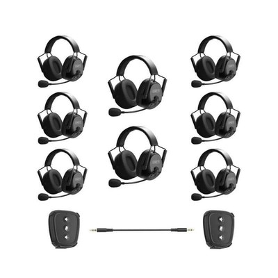 CAME-TV Kuminik8 Dual Ear Duplex Digital Wireless Headset Intercom 8+2 Nano -EU
