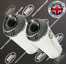 2 X UNIVERSAL 2" SLIP-ON Performance Road Legal/RACE Exhausts Mufflers silencers