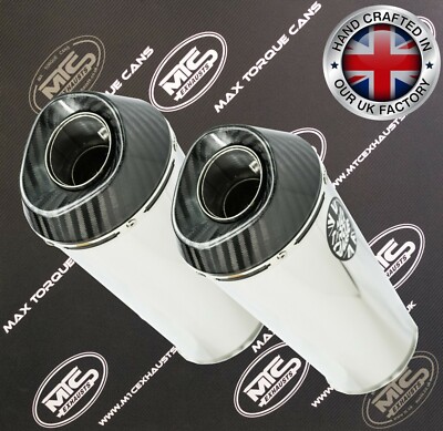 2 x UNIVERSAL 2'' SLIP-ON Performance Straßenzulassung/RACE Auspuff Schalldämpfer Schalldämpfer
