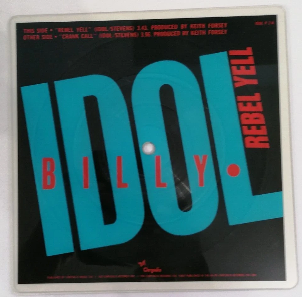 Billy Idol Rebel Yell Shaped Picture Disc - EX - Image 3 of 4