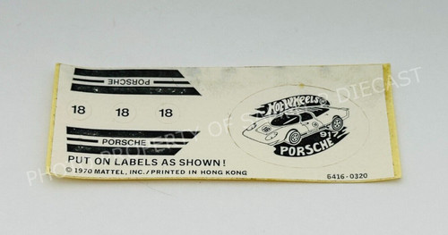 Hot Wheels Redline PORSCHE 917 HK Decal Sticker Sheet ORIGINAL !!!
