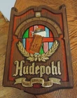 Vintage HUDEPOHL Plastic Beer Bar Sign Man Cave Cincinnati Brewery Advertising