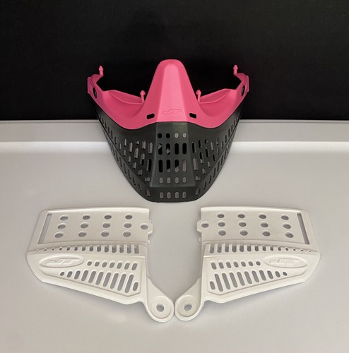 Masque de paintball JT Proflex rose fuchsia fond noir et