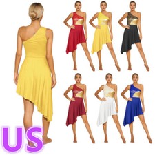 Women Praise Worship Dance Dress Tunic Sleeveless Lace Lyrical Dance Dresses