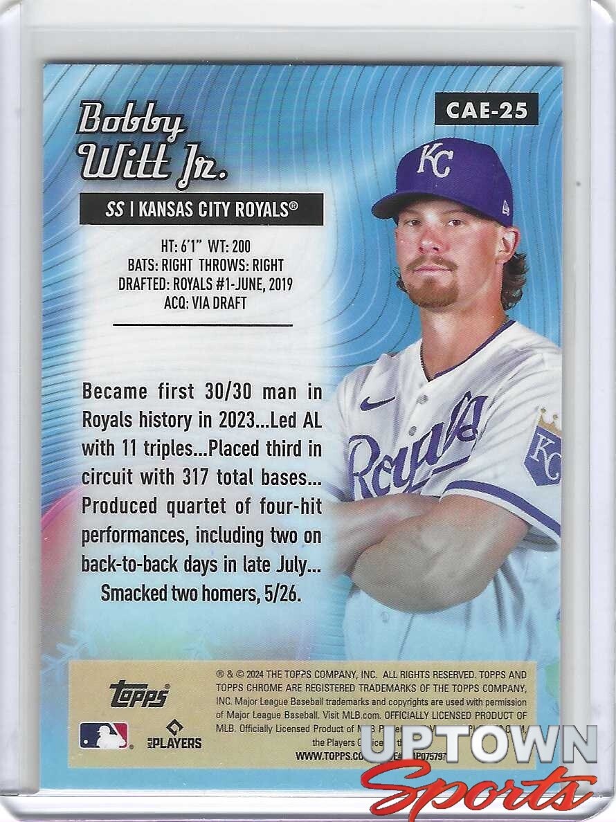 Bobby Witt Jr. 2024 Topps Chrome #CAE-25 All-Etch Insert - Royals