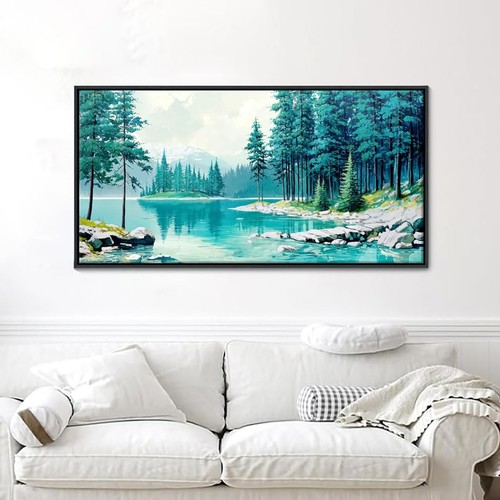 YCPRIMER Nature Mountain Wall Art National Park Painting Green Ridge Landscap... - Picture 2 of 6