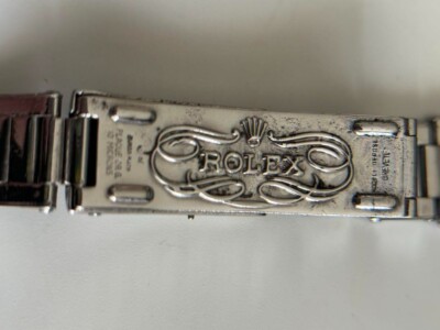 Vintage Genuine ROLEX BIG LOGO 10MICRONS band ff57/59 2nd period