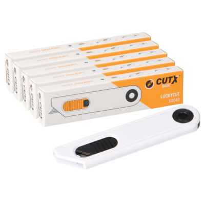 5x CUTX LUCKYCUT X4044 Cuttermesser Sicherheitsmesser mit autom. Klingenrückzug