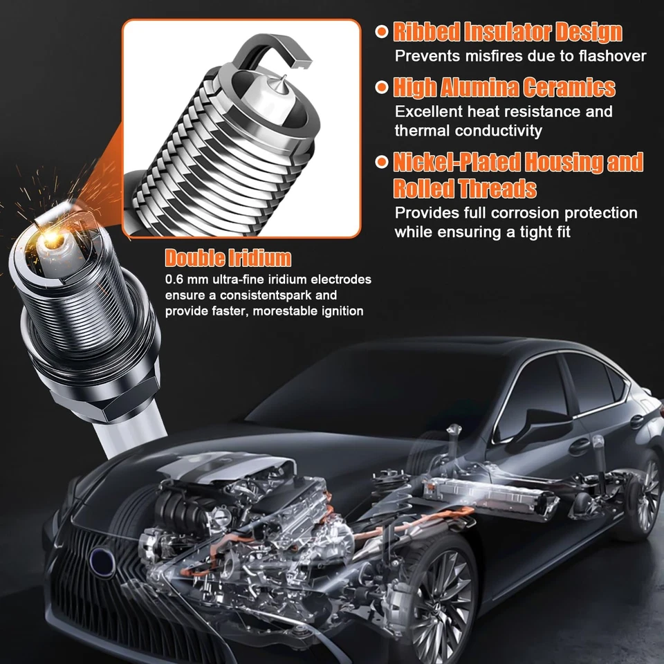 Bobina de encendido y bujía 4 piezas apta para Honda Civic CR-V CRV 1,5 L 2,0 L 2016 2... Foto 4 de 4