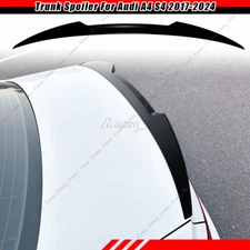 GLOSSY BLACK V STYLE REAR TRUNK SPOILER WING LID FOR AUDI A4 & S4 B9 2017-2024