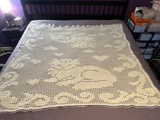 Handmade Crochet Throw Two Cats