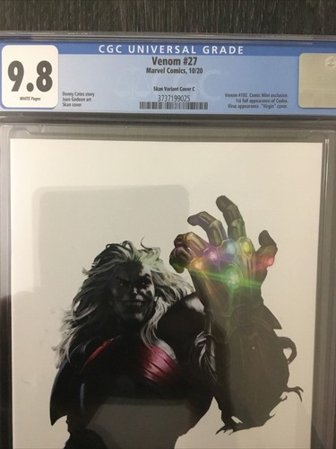VENOM 27 SKAN CGC 9.8 WHITE VIRGIN CONVENTION EXCLUSIVE IN HAND - Picture 2 of 2
