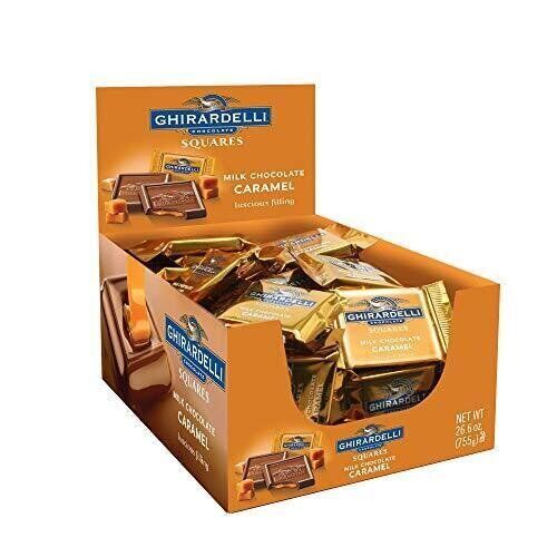 Ghirardelli Milch & Karamell Schokolade Quadrate, 0,53 Unze, 50 Stück - Bild 1 von 4