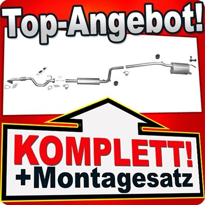 Auspuff +Rohr für VOLKSWAGEN CADDY III 1.4 80PS SWB-kurze Auspuffanlage