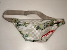Sprayground Limited Edition Money Print Fanny Pack (wear)