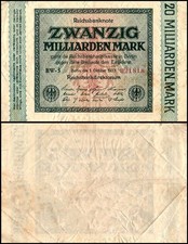 Germany 20 Milliarden - Billion Mark, 1923, P-118, Used