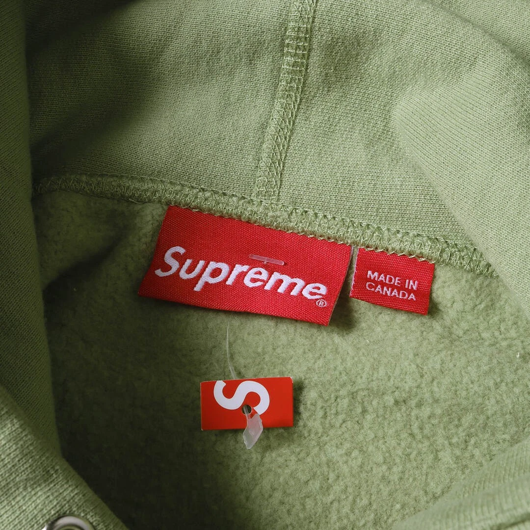 Felpa Supreme con cappuccio taglia: M logo ricamato contorno salvia usata BEEG 0