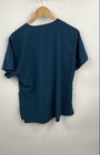 Carhartt Women's Blue Short Sleeve V-Neck Pockets Scrub Top Size Large — photo 2
