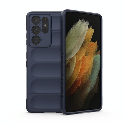 Samsung Galaxy S21 Ultra 5G Magic Shield TPU Flanel Handyhülle Dunkelblau