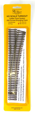 Micro- Engineering #14-713 HO LADDER TRACK SYSTEM TURNOUT RH #5b Code 83