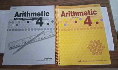 Preowned Abeka 4th Grade Arithmetic Answer Key & Teacher Key 4th Edition 2 Books