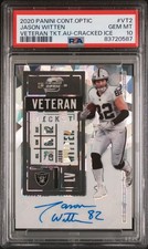 JASON WITTEN 2020 CONTENDERS OPTIC ICE VETERAN TICKET AUTO SP 20/22 PSA 10 GEM