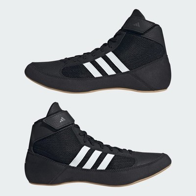 Adidas HVC 2 Wrestling Lutte Mens Size 14 Shoes Black AQ3325 Antislip Boxing