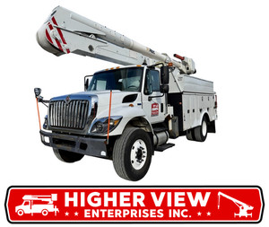 2015 International 7400 Altec AN50EOC 55' Bucket Boom Service Truck Diesel AC