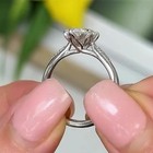 2.5CT Marquise Cut Moissanite Woman's Engagement Ring In 14K Solid White Gold — photo 4