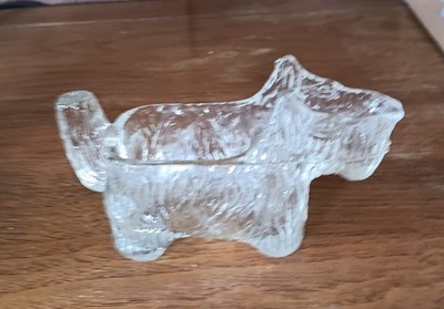 LE Smith Glass Scottie Dog Creamer Pitcher Vtg 30s Post Cereal Premium 