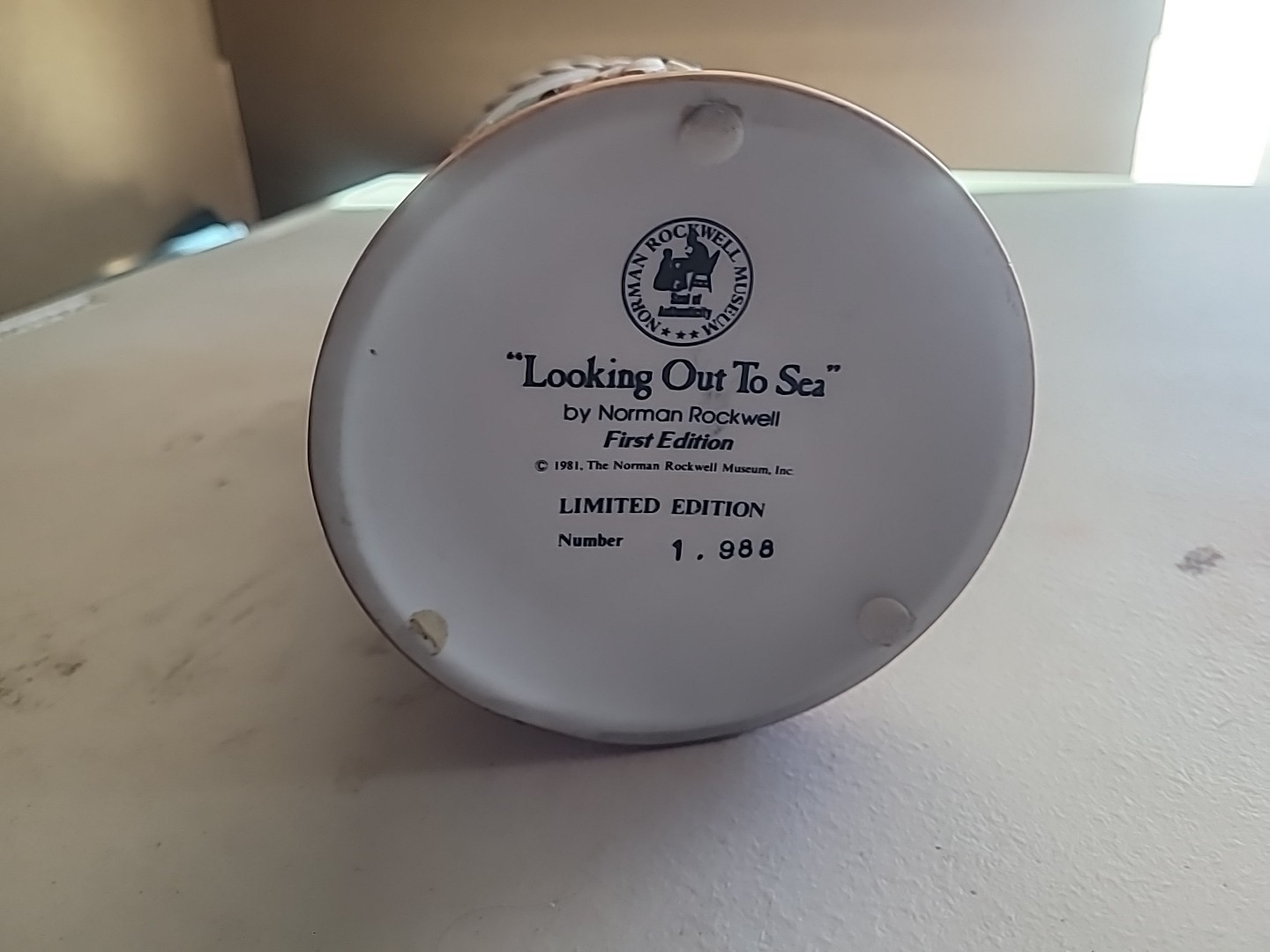 Looking Out To Sea Norman Rockwell Stein 