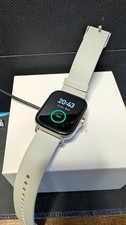 Amazfit GTS 2 45mm Silver Metal Smartwatch Touchscreen Grey Silicone Band