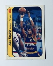 Fleer 1986-87 Alex English Denver Nuggets #4 Sticker Insert HOF EX/EX+