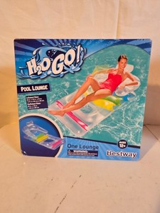 Bestway H2OGO! Pool Lounge Inflatable Float 65" x 33" Clear Backrest