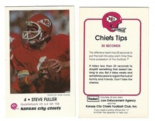 1979 Steve Fuller Kansas City Chiefs Football Police Card *Excellent*