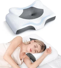 Osteo Cervical Pillow for Neck Pain Relief, Hollow Design Odorless Memory Foam