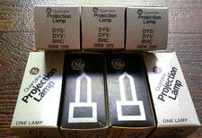 "LOT OF 7" GE Quartzine Projection Lamp Bulbs DYS/DYV/BHC 120V 600W