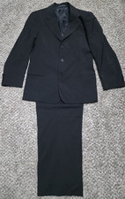 Emporio ARMANI Three Button Suit Black IT 46 US 36 81G270 Modern Vintage Italy