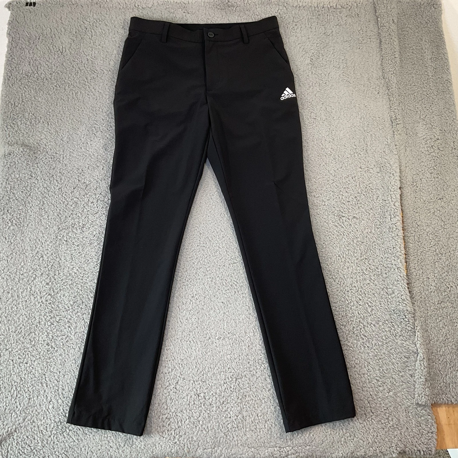 Adidas Pantalone Uomo Large Nero Elasticizzato Golf Performance Gamba Dritta Atletico
