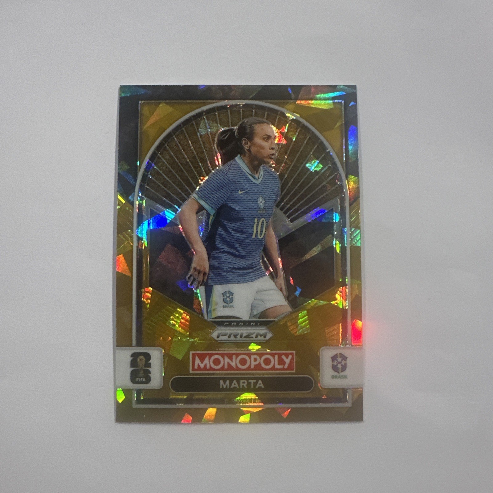 Marta 2026 Monopoly FIFA World Cup Prizm Gold Cracked Ice Prizm #96